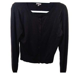 Express Black Buttoned Cardigan